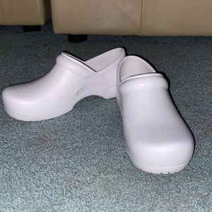 White Anywear Nursing Clogs